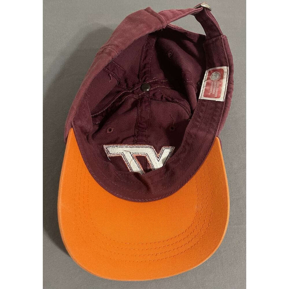 Signatures Official Virginia Tech Hokies Adjustable Hat Cap Maroon VT Logo - Picture 6 of 8